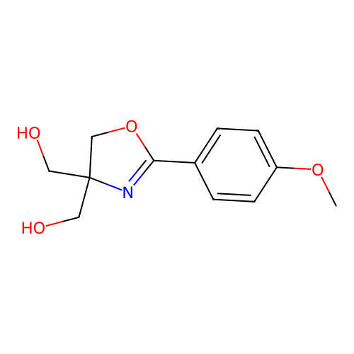 [2-(4-Methoxyphenyl)-4,5-dihydro-1,3-oxazole-4,4-diyl]dimethanol structure