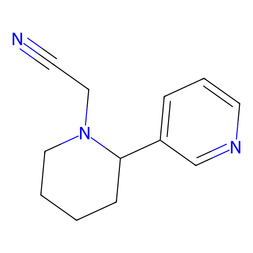 2-(2-(Pyridin-3-yl)piperidin-1-yl)acetonitrile structure