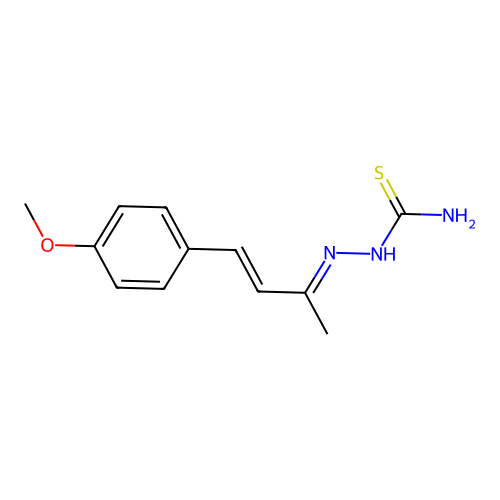 [4-(4-Methoxyphenyl)but-3-en-2-ylideneamino]thiourea structure