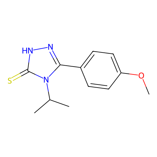5-(4-methoxyphenyl)-4-(propan-2-yl)-4H-1,2,4-triazole-3-thiol structure