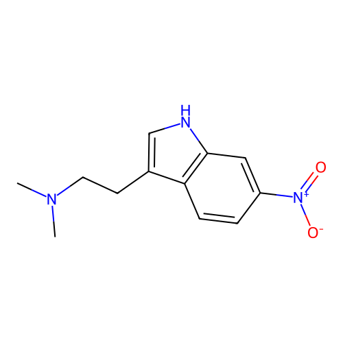 N,N-dimethyl-2-(6-nitro-1H-indol-3-yl)ethanamine structure