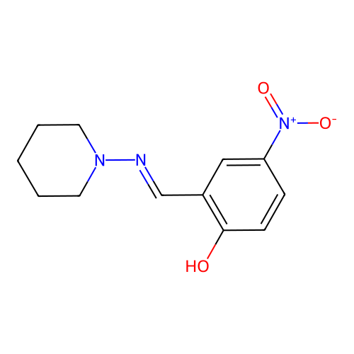 4-Nitro-2-(piperidin-1-yliminomethyl)phenol structure