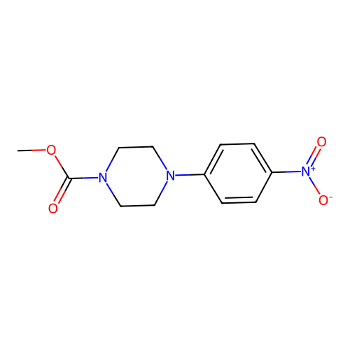 Methyl 4-(4-nitrophenyl)piperazine-1-carboxylate structure