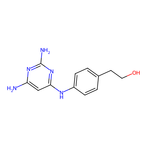 2-[4-[(2,6-Diaminopyrimidin-4-yl)amino]phenyl]ethanol structure
