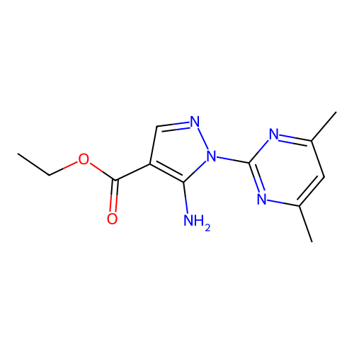 ethyl 5-amino-1-(4,6-dimethylpyrimidin-2-yl)-1H-pyrazole-4-carboxylate structure