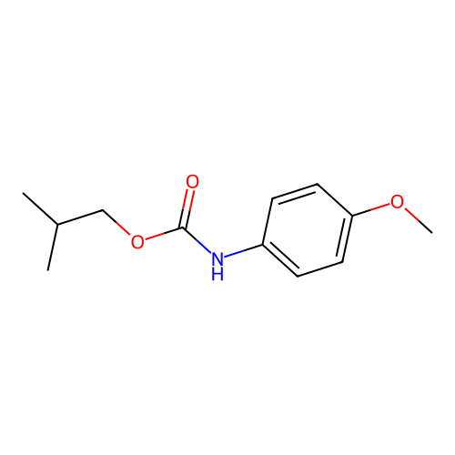 Carbamic acid, 4-methoxyphenyl-, isobutyl ester structure