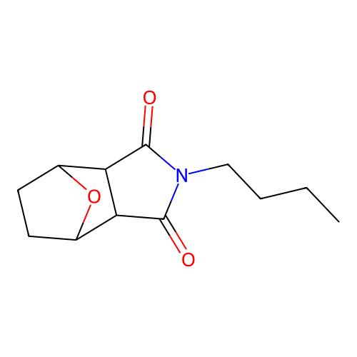 2-butylhexahydro-1H-4,7-epoxyisoindole-1,3(2H)-dione structure