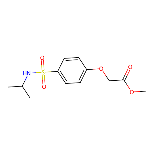Methyl 2-[4-(propan-2-ylsulfamoyl)phenoxy]acetate structure