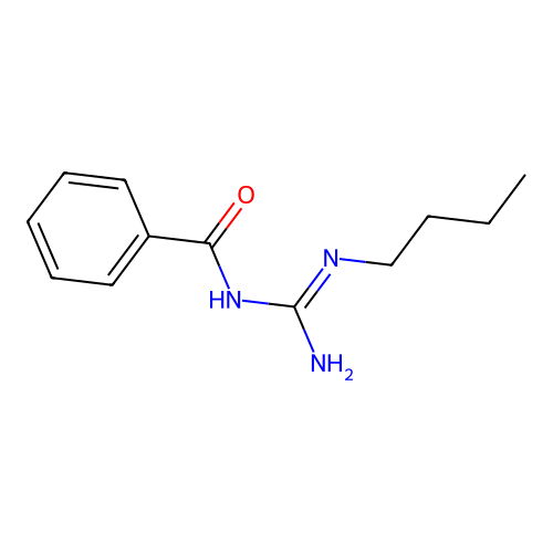 N-benzoyl-N'-butylguanidine structure