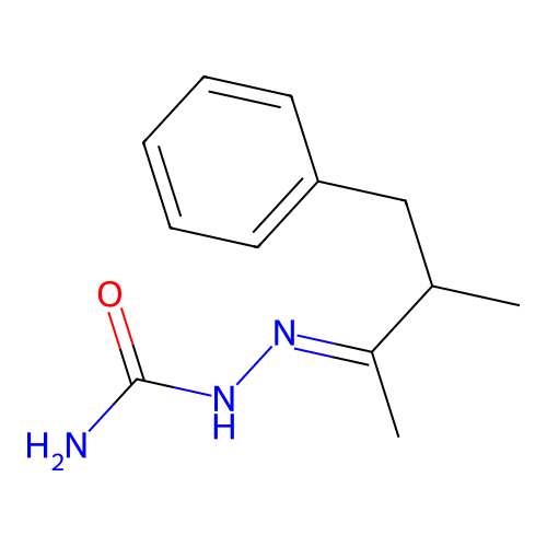 [(3-Methyl-4-phenylbutan-2-ylidene)amino]urea structure