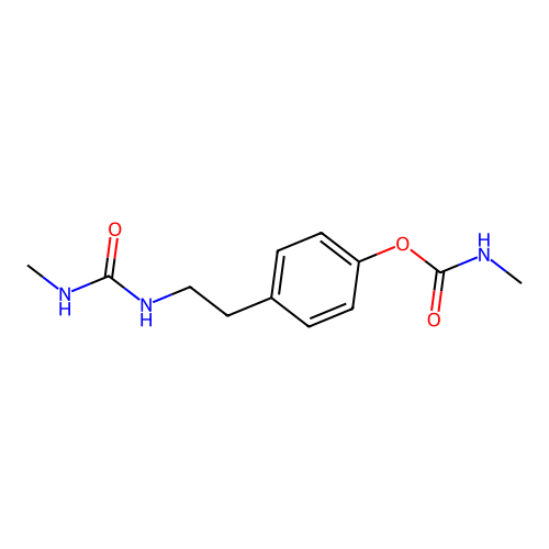[4-[2-(methylcarbamoylamino)ethyl]phenyl] N-methylcarbamate structure