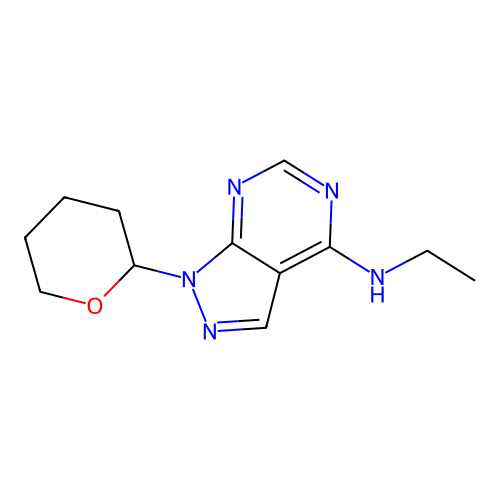 N-ethyl-1-(oxan-2-yl)pyrazolo[3,4-d]pyrimidin-4-amine structure