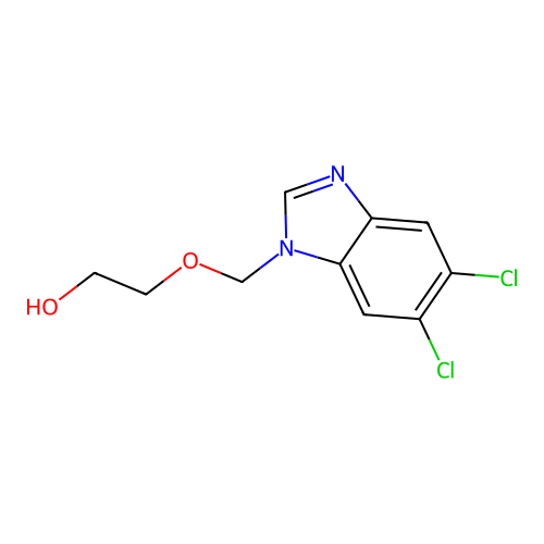 Ethanol, 2-[(5,6-dichloro-1H-benzimidazol-1-yl)methoxy]- structure