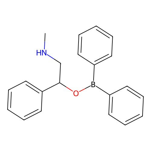 2-(Methylamino)-1-phenylethyl diphenylborinate structure