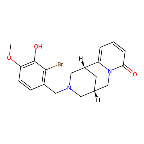 (1R,5S)-3-[(2-Bromo-3-hydroxy-4-methoxyphenyl)methyl]-1,2,3,4,5,6-hexahydro-1,5-methano-8H-pyrido[1,2-a][1,5]diazocin-8-one structure