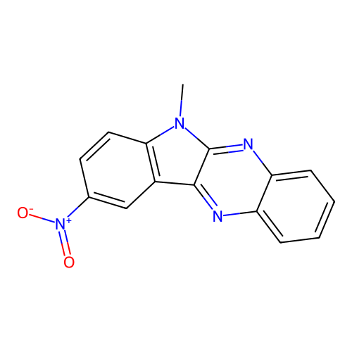 6H-Indolo[2,3-b]quinoxaline, 6-methyl-9-nitro- structure