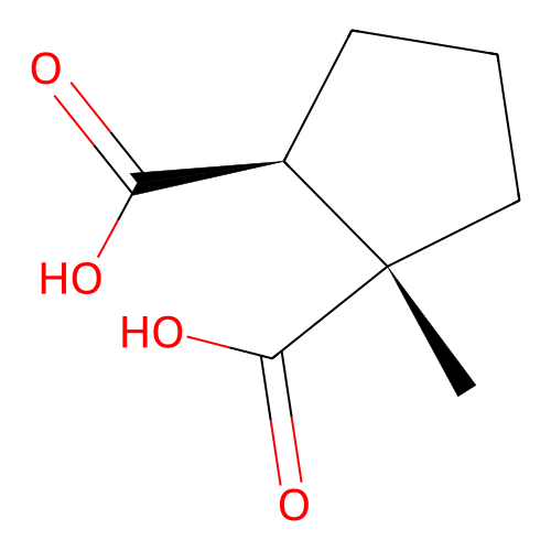 (1S,2S)-1-甲基环戊烷-1,2-二羧酸 structure