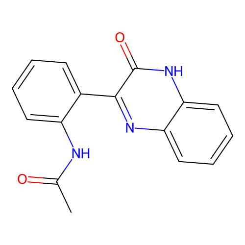 N-[2-(3-hydroxyquinoxalin-2-yl)phenyl]acetamide structure