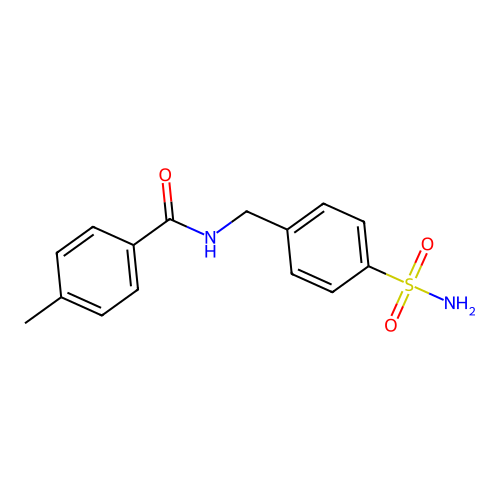 4-methyl-N-(4-sulfamoylbenzyl)benzamide structure