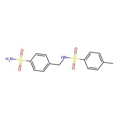 4-methyl-N-[(4-sulfamoylphenyl)methyl]benzene-1-sulfonamide structure