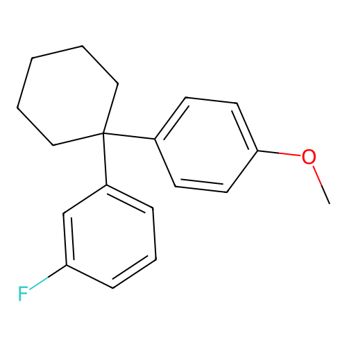 1-Fluoro-3-[1-(4-methoxyphenyl)cyclohexyl]benzene structure