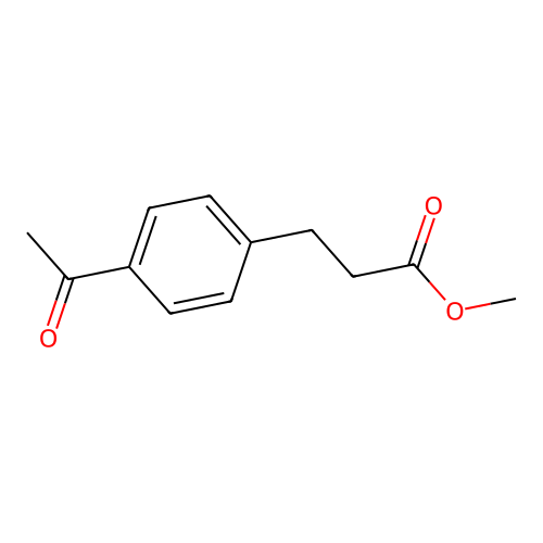 Methyl 3-(4-acetylphenyl)propanoate structure