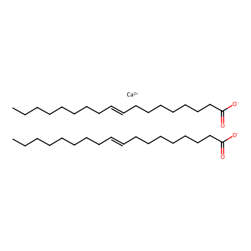 calcium di[(9E)-octadec-9-enoate] structure