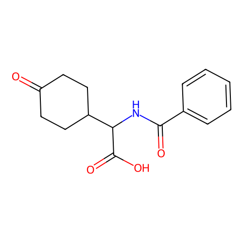 (Benzoylamino)(4-oxocyclohexyl)acetic acid structure