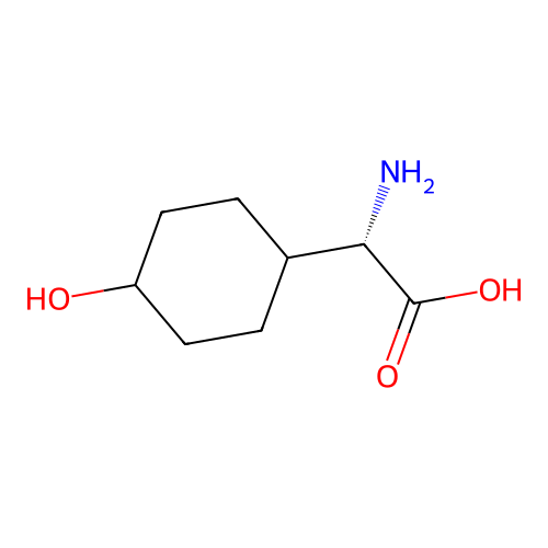 (2S)-2-amino-2-(4-hydroxycyclohexyl)acetic acid structure