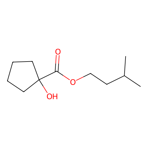 3-Methylbutyl 1-hydroxycyclopentanecarboxylate structure