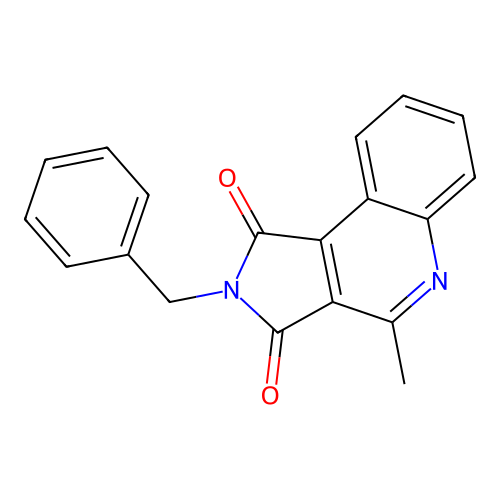 2-Benzyl-4-methyl-pyrrolo(3,4-C)quinoline-1,3-dione structure