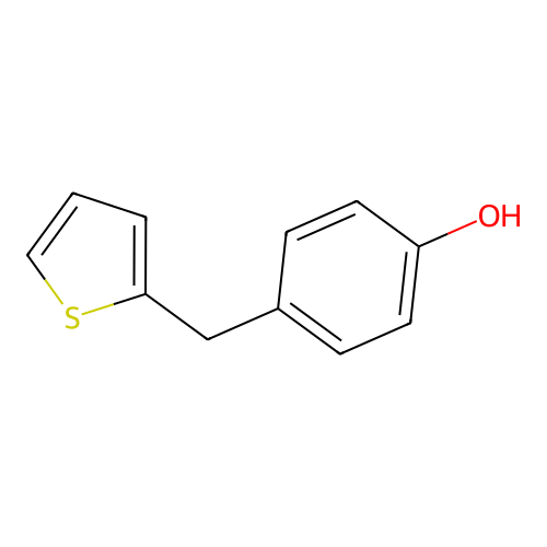 4-[(Thiophen-2-yl)methyl]phenol structure