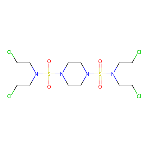 1,4-Piperazinedisulfonamide, N,N,N',N'-tetrakis(2-chloroethyl)- structure