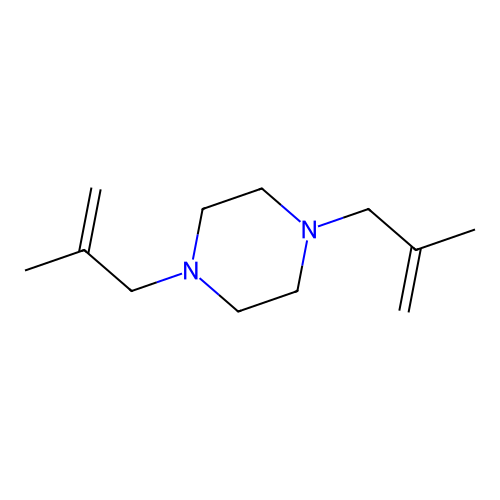 1,4-Bis(2-methylprop-2-enyl)piperazine structure