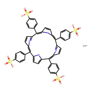 Cobalt(III)-tetrakis(4-sulfonatophenyl)porphyrin structure