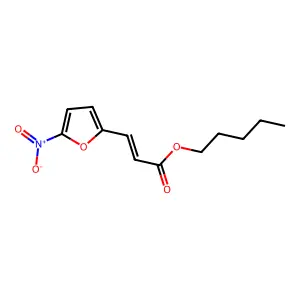 5-硝基-2-呋喃丙烯酸戊酯 structure