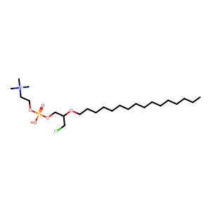 2-[(3-Chloro-2-hexadecoxypropoxy)-hydroxyphosphoryl]oxyethyl-trimethylazanium structure