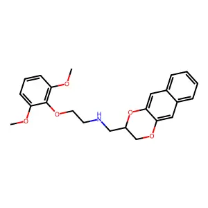 2-((2-Ethyl(2,6-dimethoxyphenoxy)amino)methyl)1,4-dioxane-(2,3-b)naphthalene structure