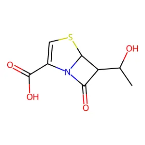 2-(2-Fluoroethylthio)-6-(1-hydroxyethyl)penem-3-carboxylate structure