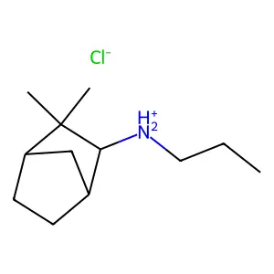 2-Norbornanamine, 3,3-dimethyl-N-propyl-, hydrochloride structure