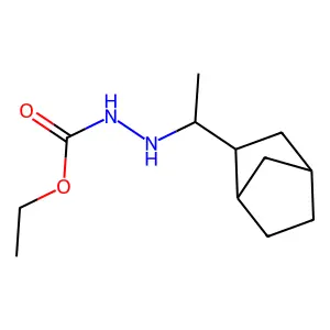 Carbazic acid, 3-(1-(2-norbornyl)ethyl)-, ethyl ester structure