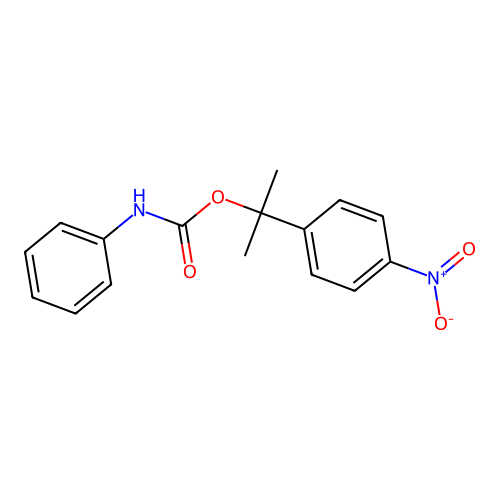 2-(4-Nitrophenyl)propan-2-yl phenylcarbamate structure