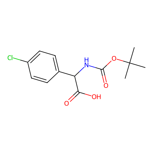 2-(((Tert-butoxy)carbonyl)amino)-2-(4-chlorophenyl)acetic acid structure