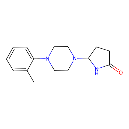 2-Pyrrolidinone, 5-(4-(2-methylphenyl)-1-piperazinyl)- structure