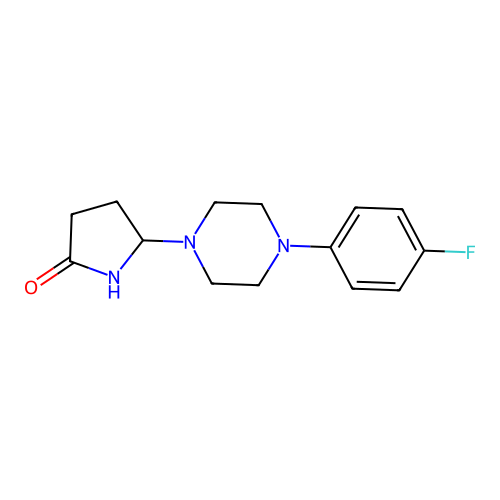 2-Pyrrolidinone, 5-(4-(4-fluorophenyl)-1-piperazinyl)- structure