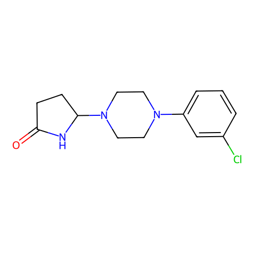 2-Pyrrolidinone, 5-(4-(3-chlorophenyl)-1-piperazinyl)- structure