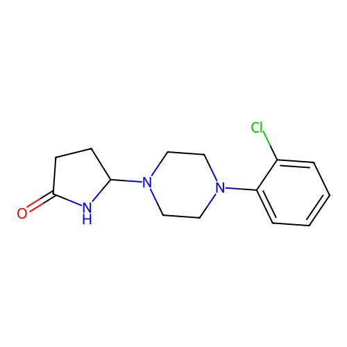2-Pyrrolidinone, 5-(4-(2-chlorophenyl)-1-piperazinyl)- structure