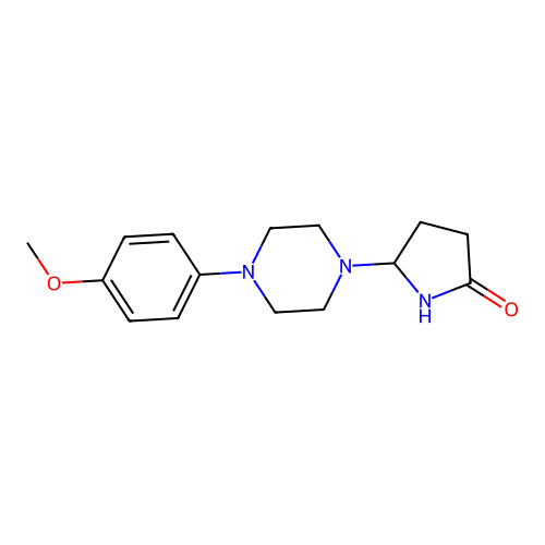 2-Pyrrolidinone, 5-(4-(4-methoxyphenyl)-1-piperazinyl)- structure