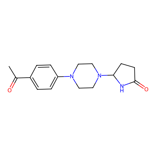 2-Pyrrolidinone, 5-(4-(4-acetylphenyl)-1-piperazinyl)- structure