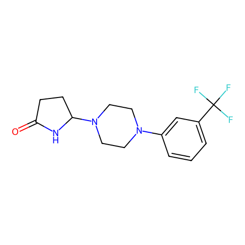 2-Pyrrolidinone, 5-(4-(3-(trifluoromethyl)phenyl-1-piperazinyl)- structure
